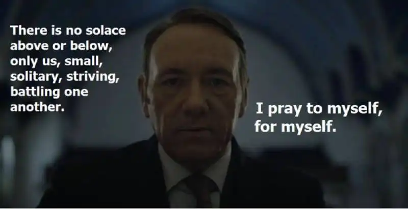 HOUSE OF CARDS, SPUTO SU GESU'