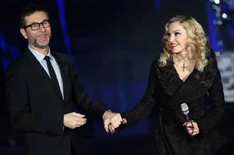 madonna con fabio fazio