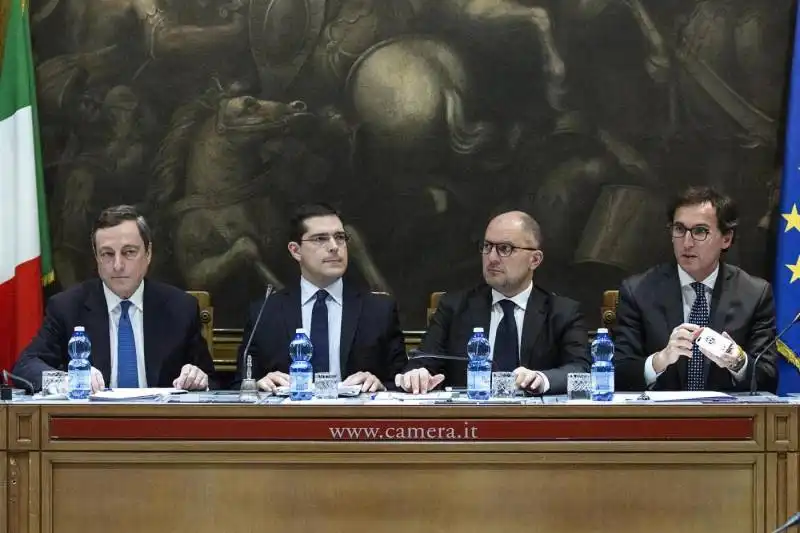 Mario Draghi, Daniele Capezzone, Michele Bordo, Francesco Boccia