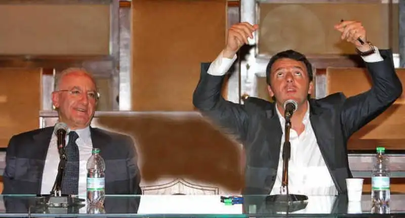 MATTEO RENZI E VINCENZO DE LUCA 