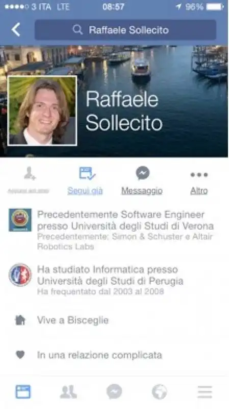 raffaele sollecito relazione complicata