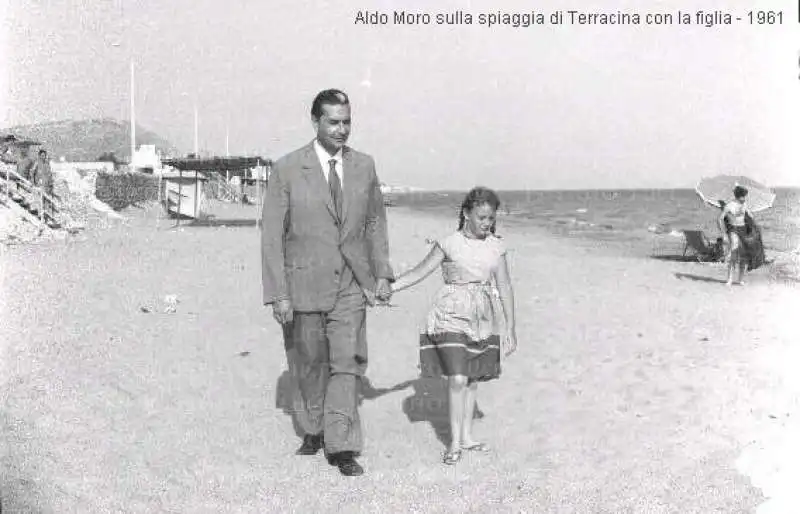 aldo moro con la figlia maria fida