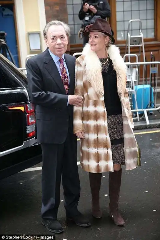 andrew lloyd webber con la moglie madeleine gurdon