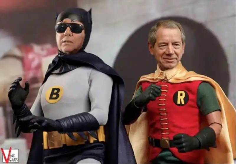 berlusconi e bertolaso batman robin