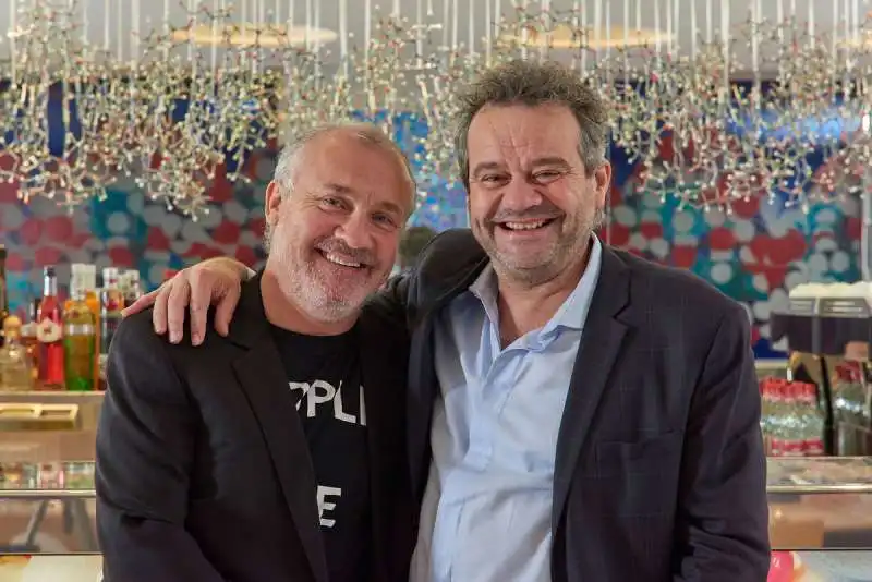 damien hirst, left, with chef and restaurateur mark hix 1