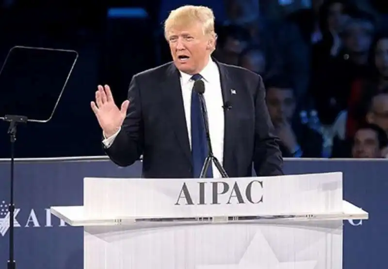 donald trump all aipac associazione israelo americana