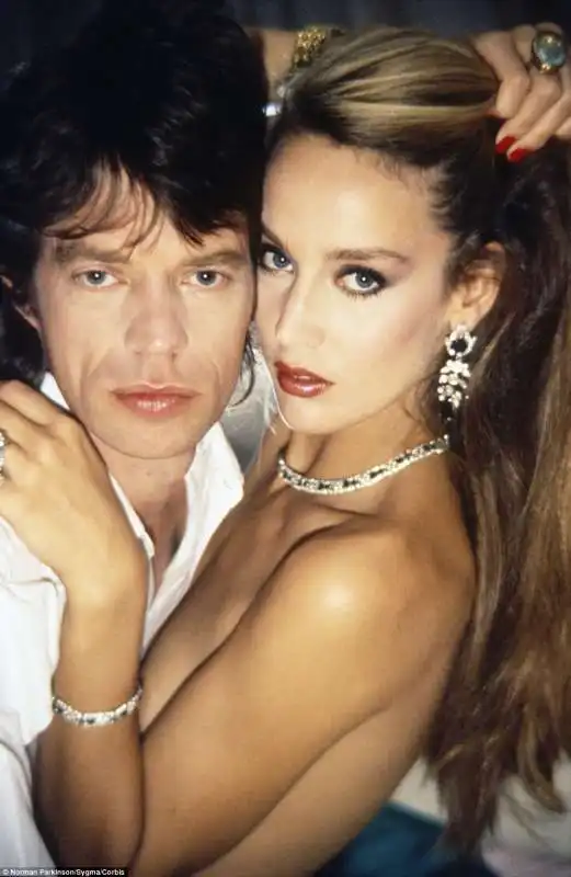 jerry hall con mick jagger