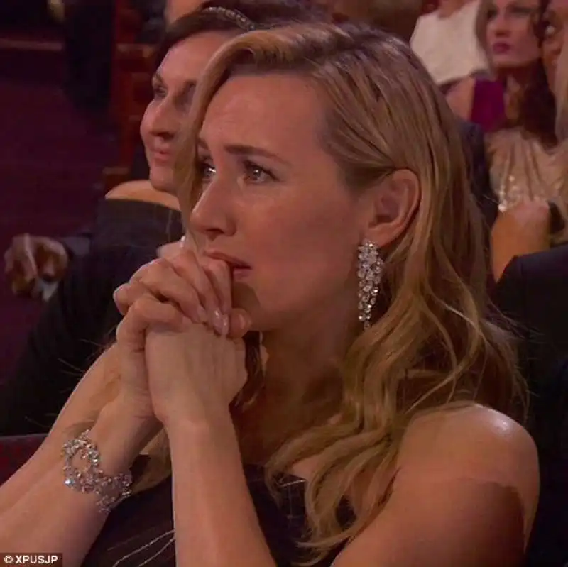 la winslet si emoziona per oscar a dicaprio