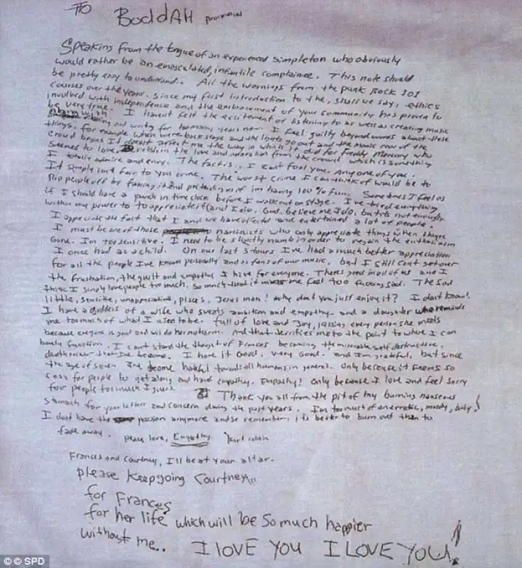 lettera di cobain