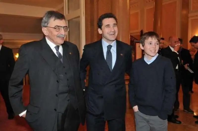 luca de michelis con padre e figlio