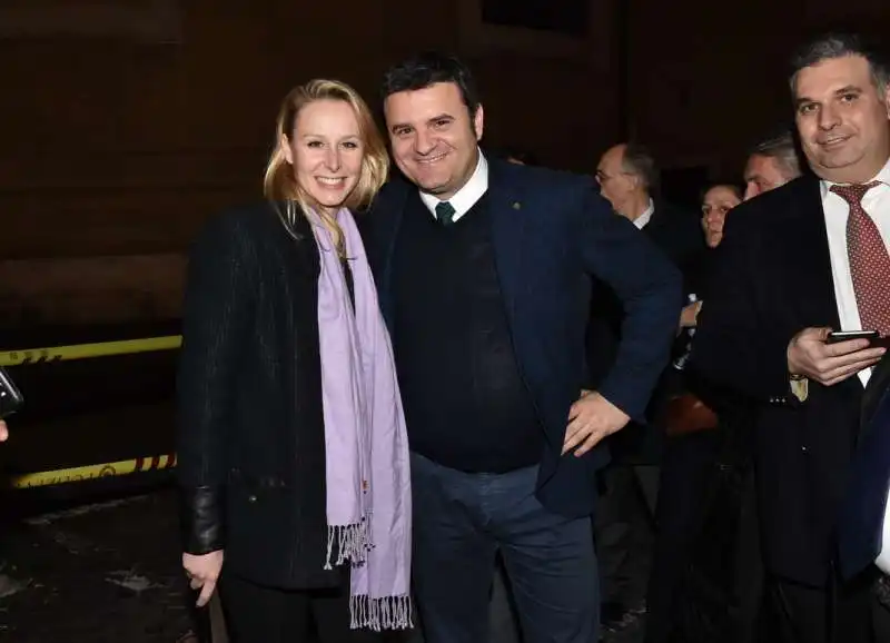 marion le pen e gian marco centinaio