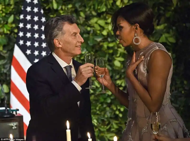 michelle con presidente argentino