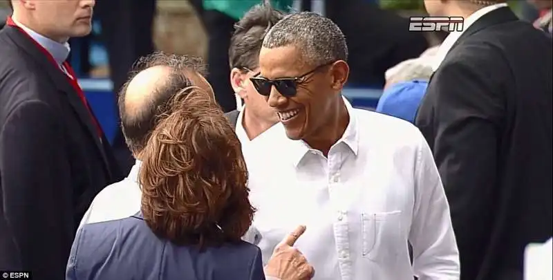 obama alla partita di baseball