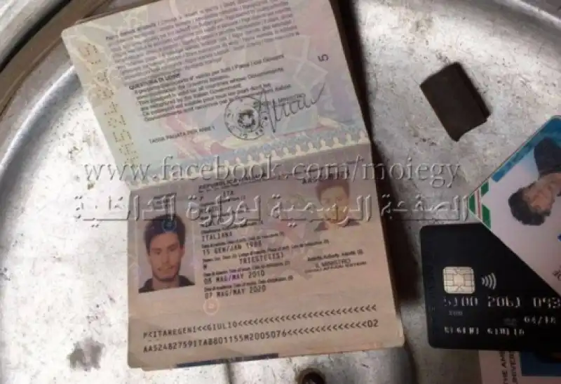 PASSAPORTO DI GIULIO REGENI 