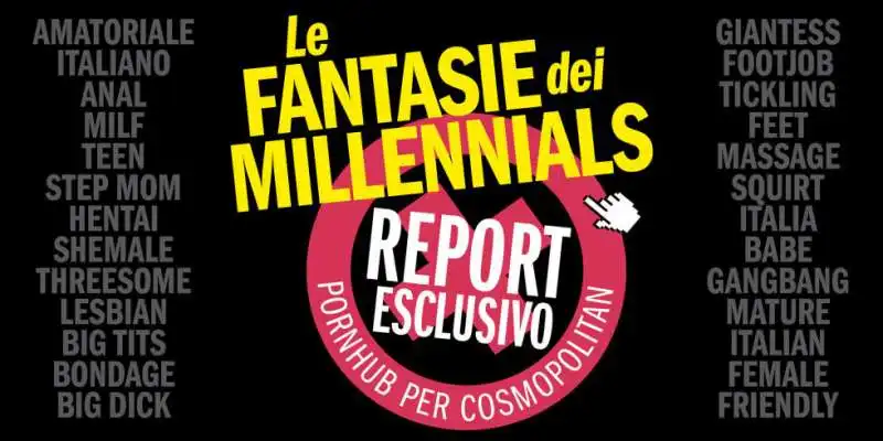 pornhub  ricerca fantasie sesso millennials cosmopolitan