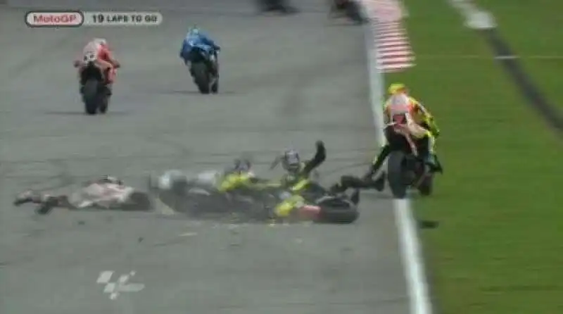 ROSSI SIMONCELLI INCIDENTE