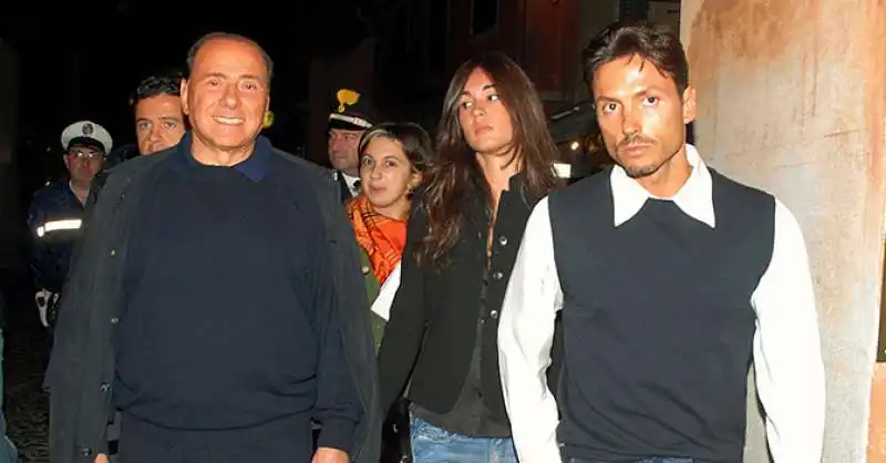 silvio e piersilvio berlusconi con silvia toffanin