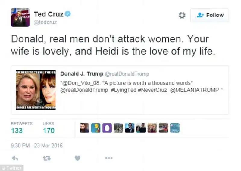 ted cruz su donald trump e la disfida delle mogli