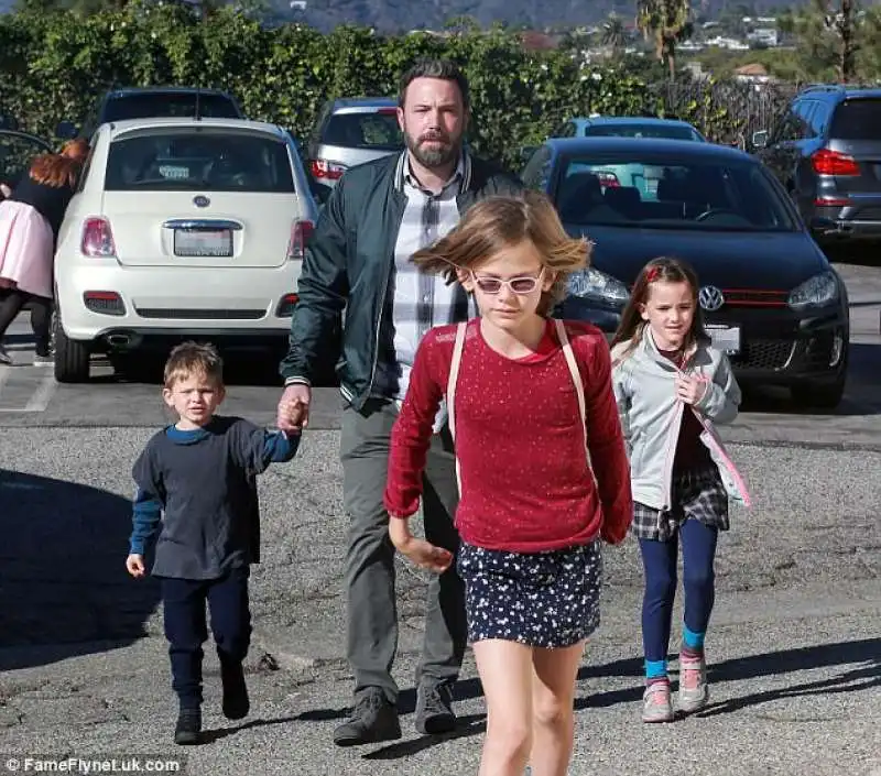 affleck e i tre figli