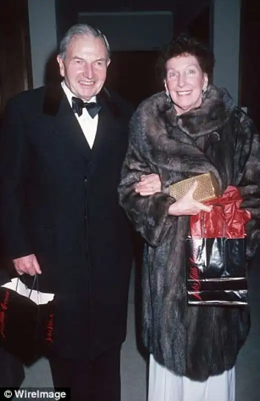 david rockefeller con la moglie margaret nel 1986