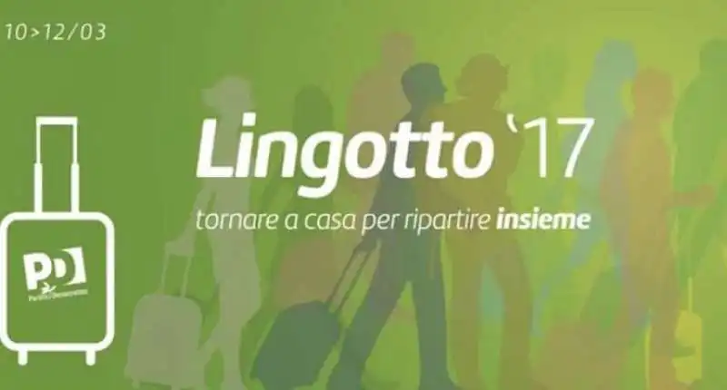 logo trolley per il lingotto del pd renziano