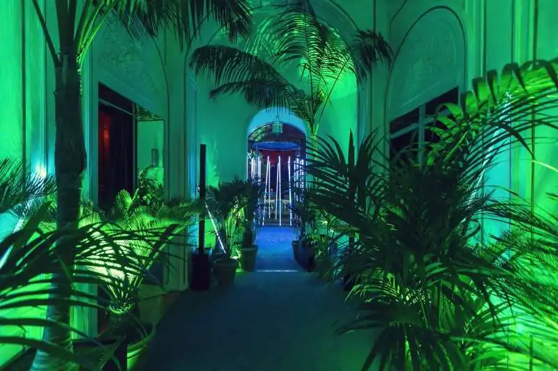 neon jungle hallway