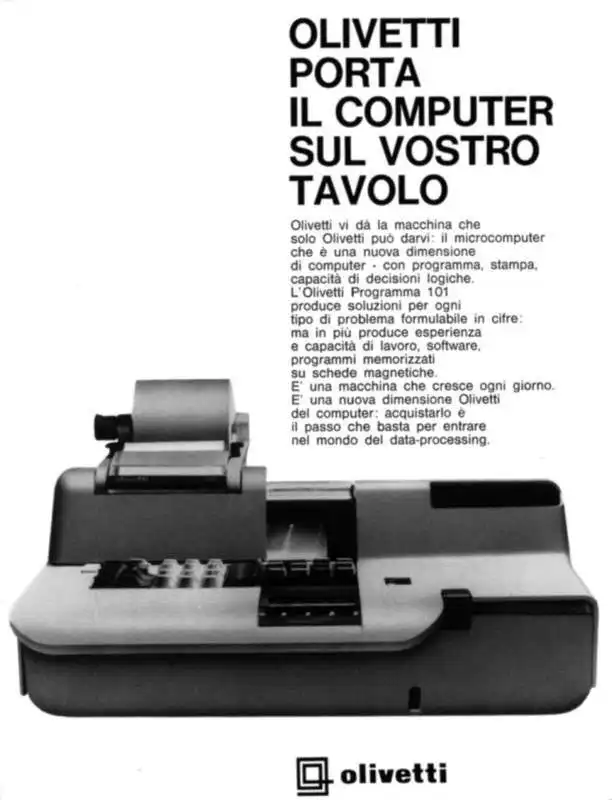 P101 OLIVETTI - DESIGN DI MARIO BELLINI