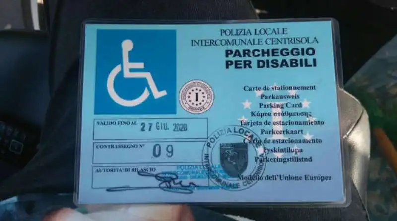 PERMESSO DI PARCHEGGIO PER DISABILI