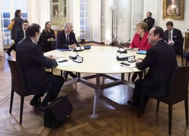 RAJOY MERKEL HOLLANDE GENTILONI  