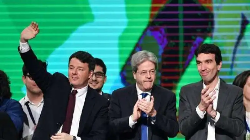 RENZI MARTINA GENTILONI LINGOTTO