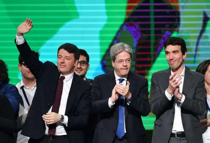 renzi gentiloni martina