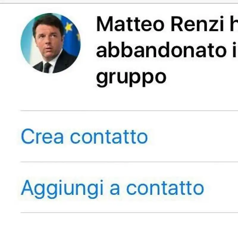 RENZI WHATSAPP