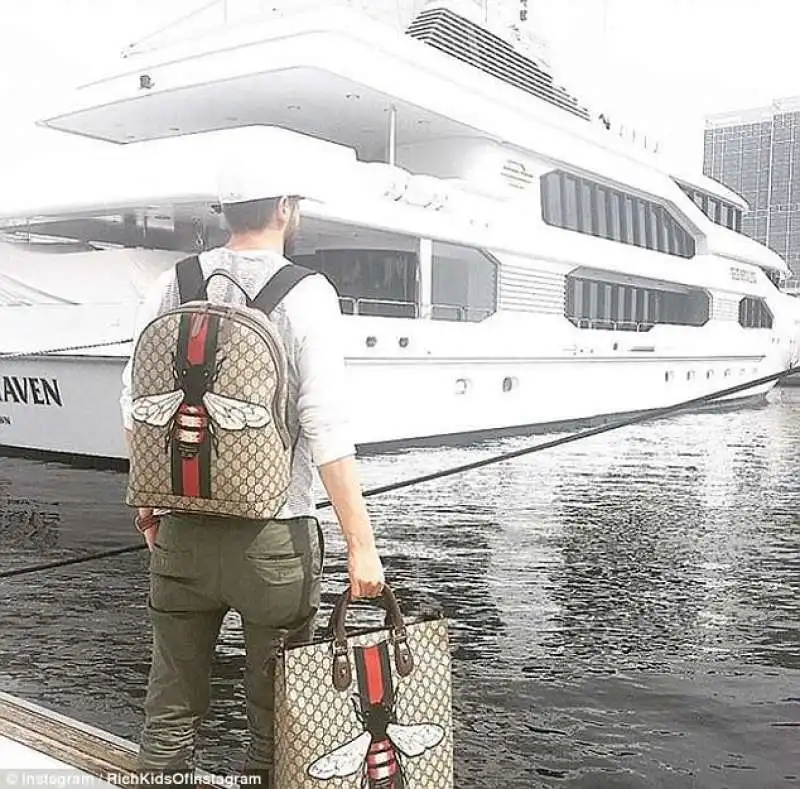 rich kid griffati in superyacht