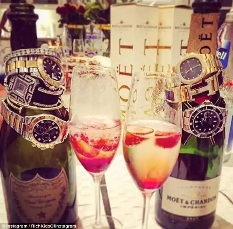 rich kids tra orologi e champagne