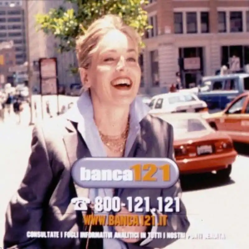 SHARON STONE TESTIMONIAL PER BANCA 121