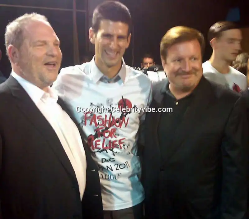 harvey weinstein, novak djokovic and ron burkle