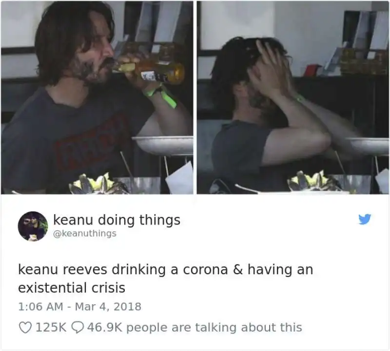 keanu reeves crisi esistenziale