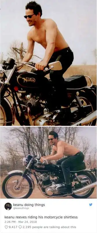 keanu reeves in moto