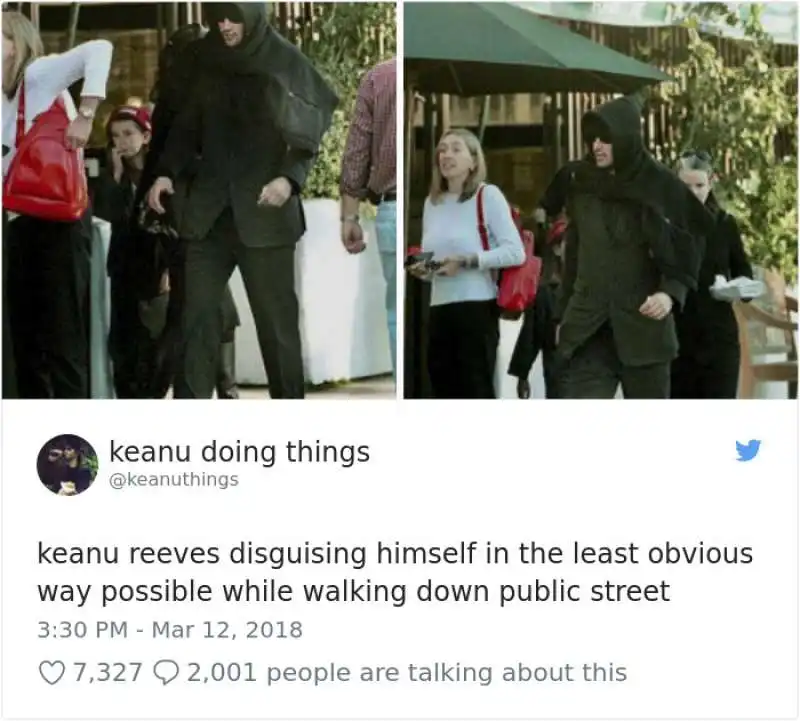 keanu reeves incappucciato