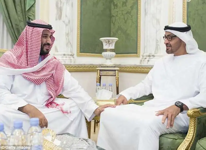 mohammed bin salman dell arabia saudita e mohammed bin zayed degli emirati arabi uniti