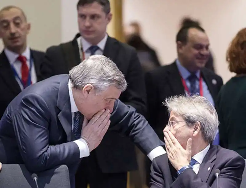 Tajani e Gentiloni . AGF