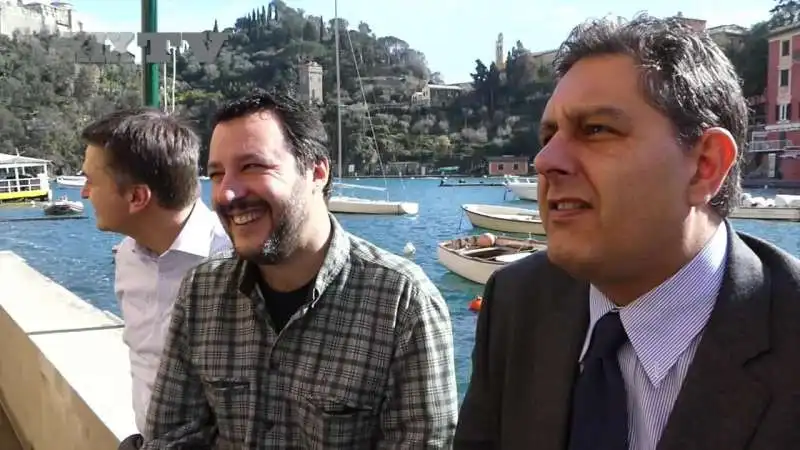 TOTI E SALVINI INSIEME A PRANZO A PORTOFINO  