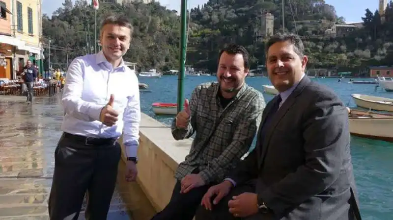 TOTI E SALVINI INSIEME A PRANZO A PORTOFINO   