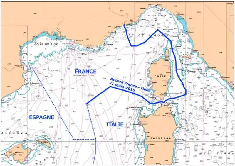 trattato di  caen nuovi confini marittimi tra francia e italia