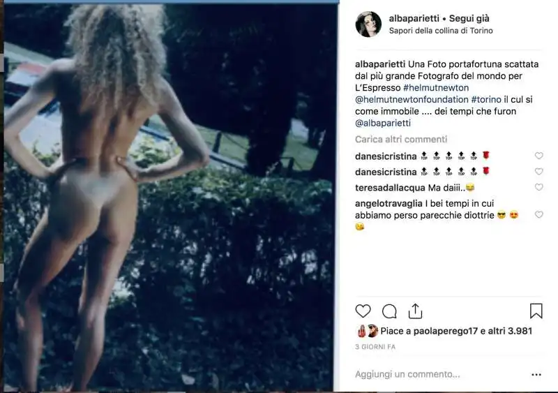 Alba Parietti su Instagram