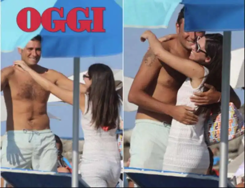 alessandro di battista in spiaggia con giulia sarti nel 2016