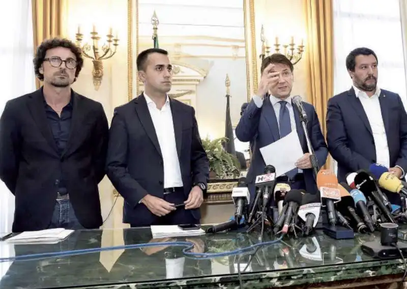 DANILO TONINELLI LUIGI DI MAIO GIUSEPPE CONTE MATTEO SALVINI