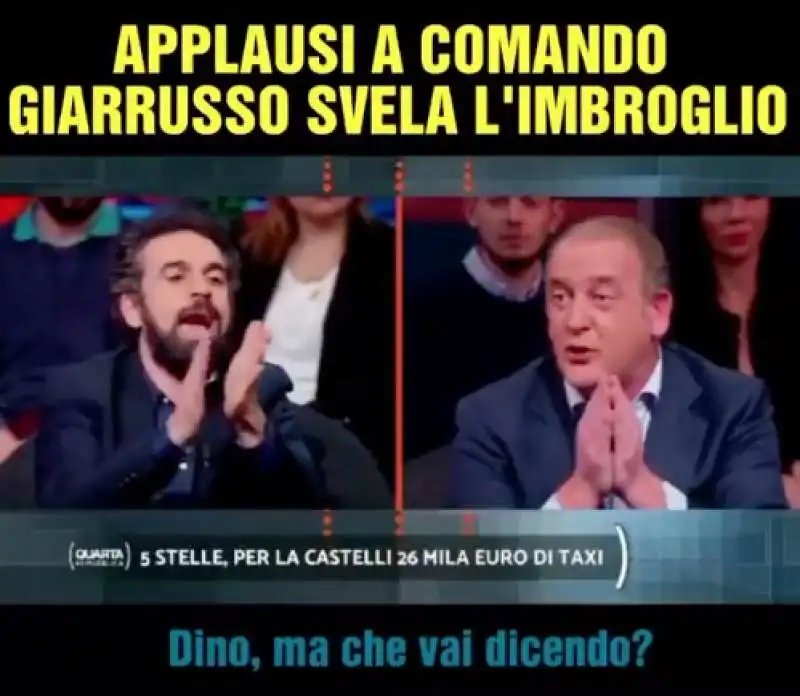 DINO GIARRUSSO E GLI APPLAUSI A COMANDO NEI TALK SHOW