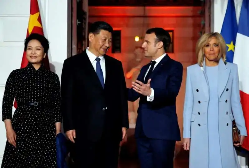 macron xi jinping con peng e brigitte