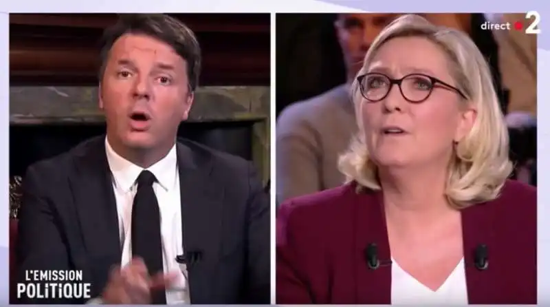 MATTEO RENZI  MARINE LE PEN